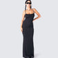 Georgie Black Rib Maxi Dress