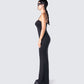 Georgie Black Rib Maxi Dress