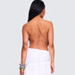 Ginger Burgundy Backless Cowl Top
