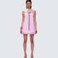 Giselda Pink Babydoll Mini Dress model front