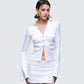 Grace White Satin Shirt