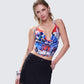 Gretchen Collage Print Cowl Top