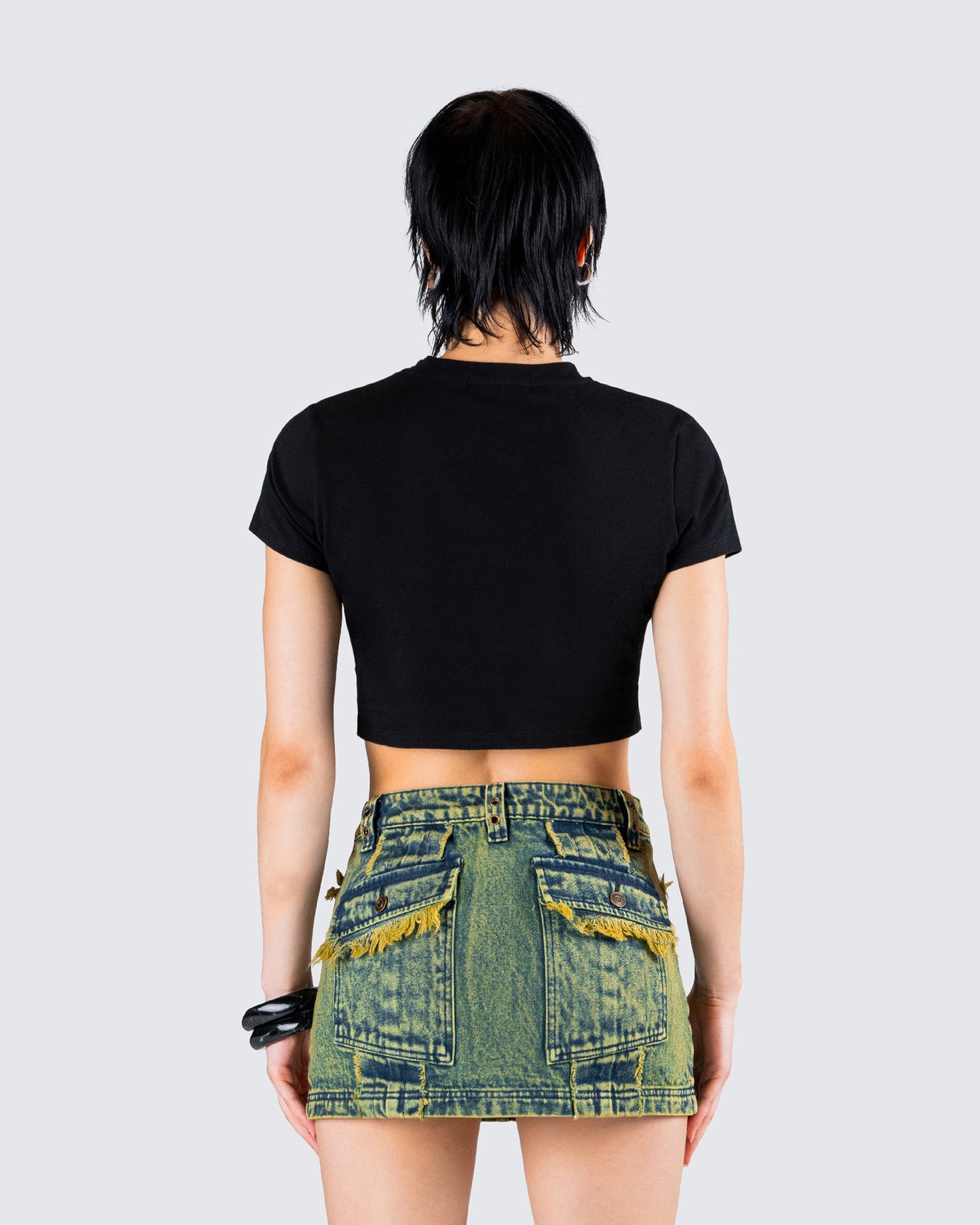 Gwendolyn Black Jersey Graphic Top