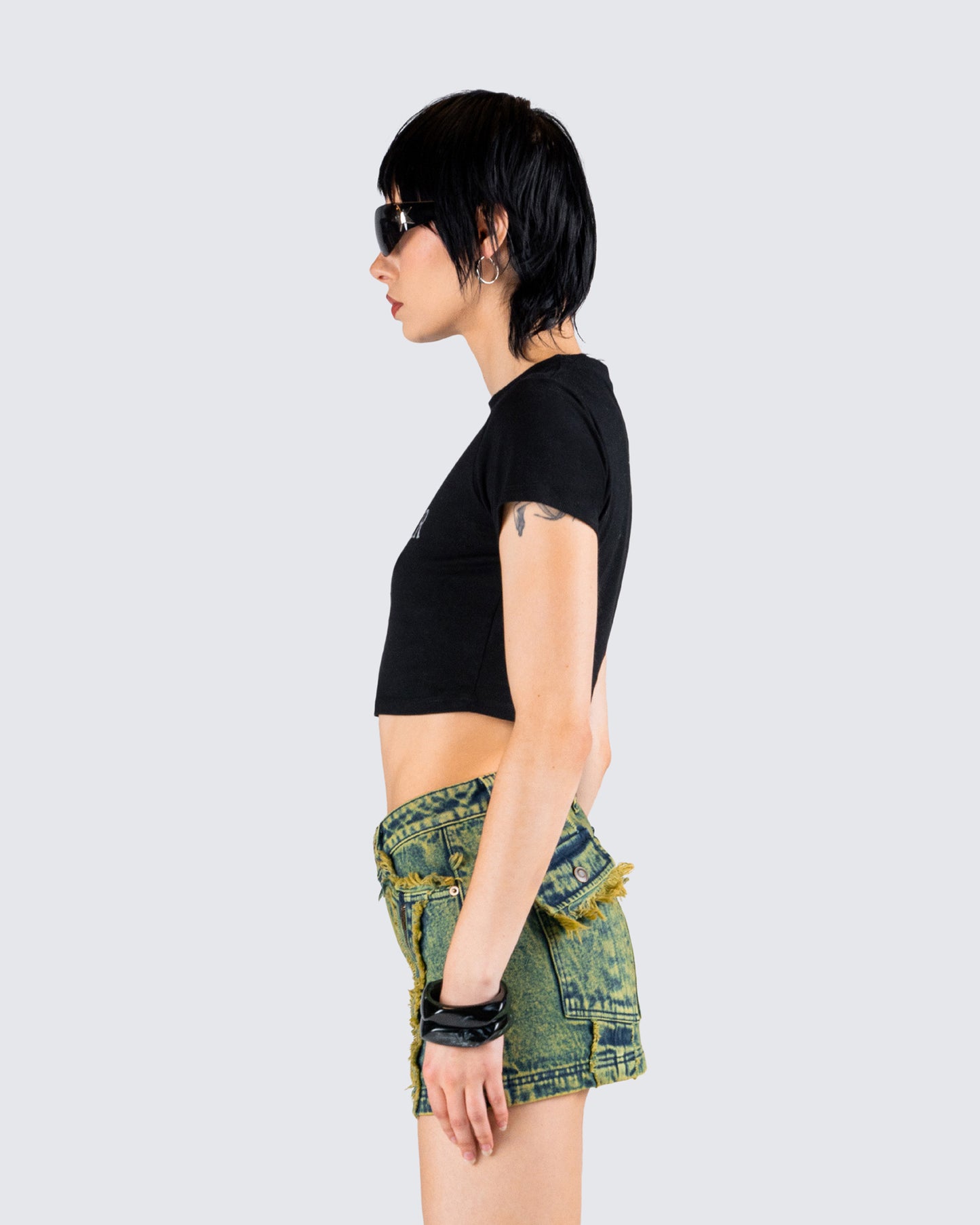 Gwendolyn Black Jersey Graphic Top