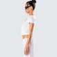 Gwyneth White Jersey Graphic Top