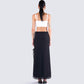 Sissy Black Ruffle Maxi Skirt