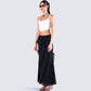 Sissy Black Ruffle Maxi Skirt