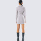 Hala Grey Cowl Neck Sweater Dress