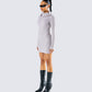 Hala Grey Cowl Neck Sweater Dress
