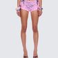 Halsey Pink Lace Side Tie Short model front