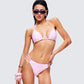 Halsey Pink Triangle Bikini Top