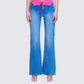 Hara Blue Low Rise Foldover Jean model front
