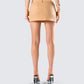 Harwell Tan Twill Mini Skirt