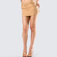 Harwell Tan Twill Mini Skirt