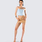 Harwell Tan Twill Mini Skirt