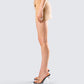 Harwell Tan Twill Mini Skirt