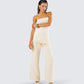 Havanah Ivory Tweed Mid Rise Pant