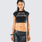 Haven Black Scorpio Graphic Top model front