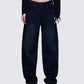 Haylie Blue Denim Baggy Pant
model front