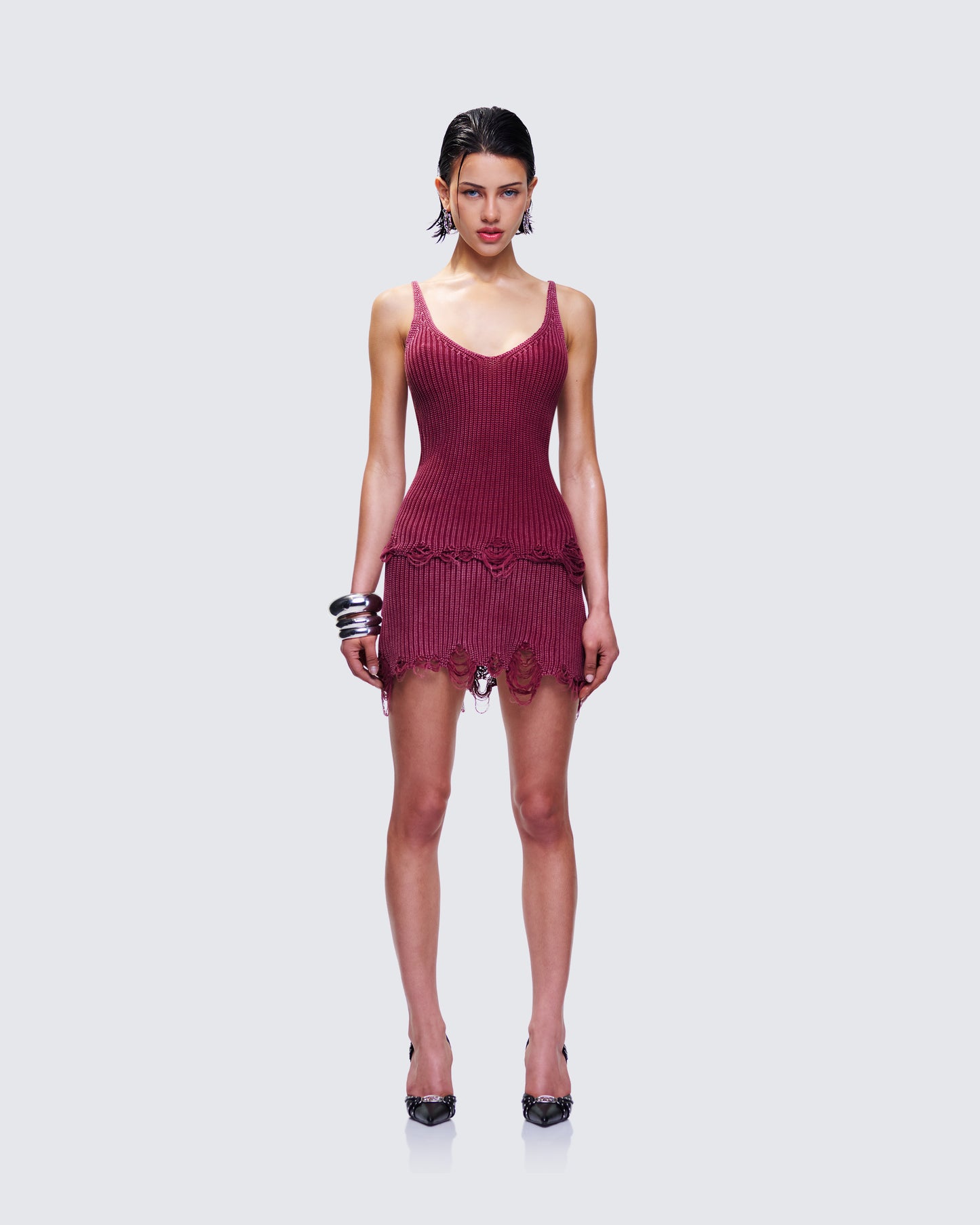 Hebe Frayed Set model front