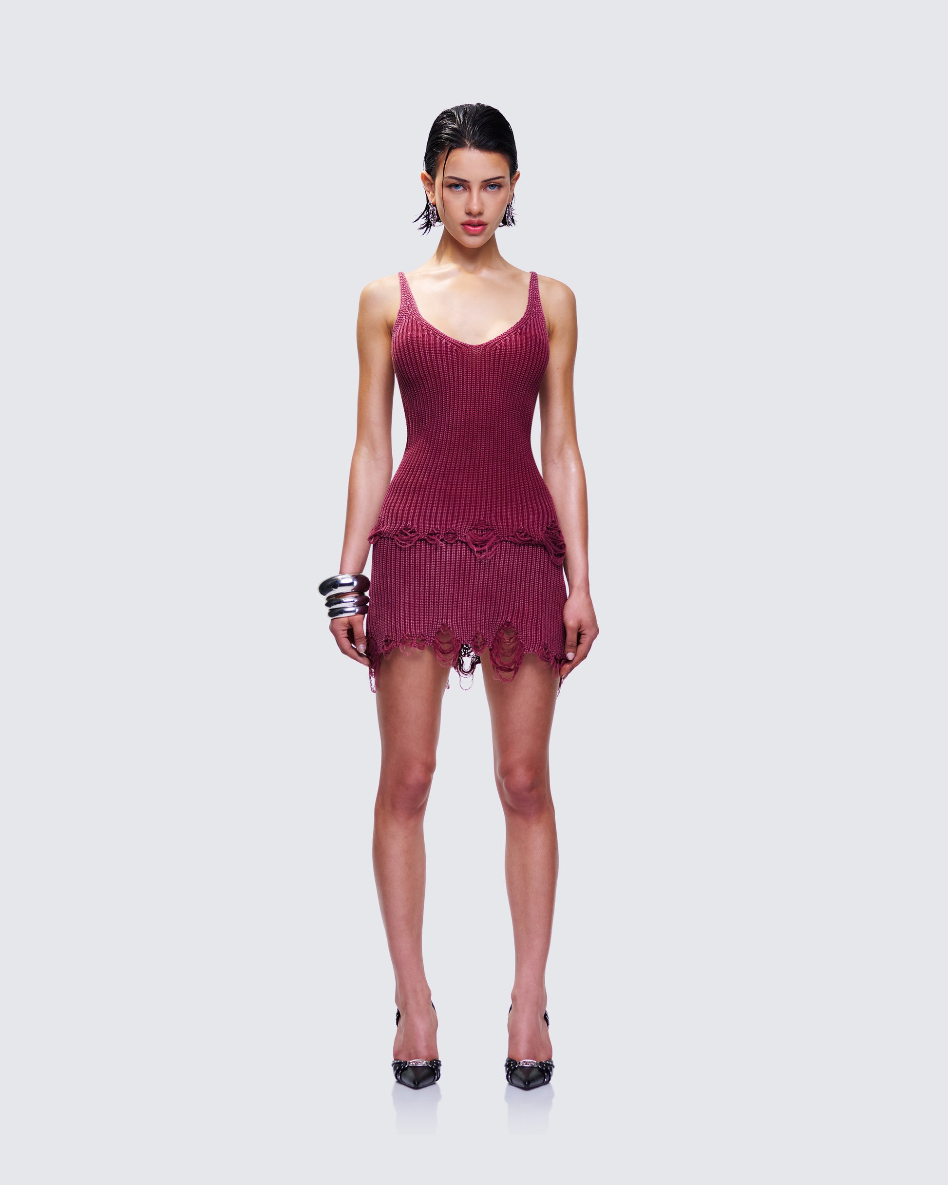 Hebe Frayed Set model front