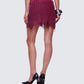 Hebe Washed Frayed Hem Mini Skirt
