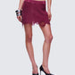 Hebe Washed Frayed Hem Mini Skirt