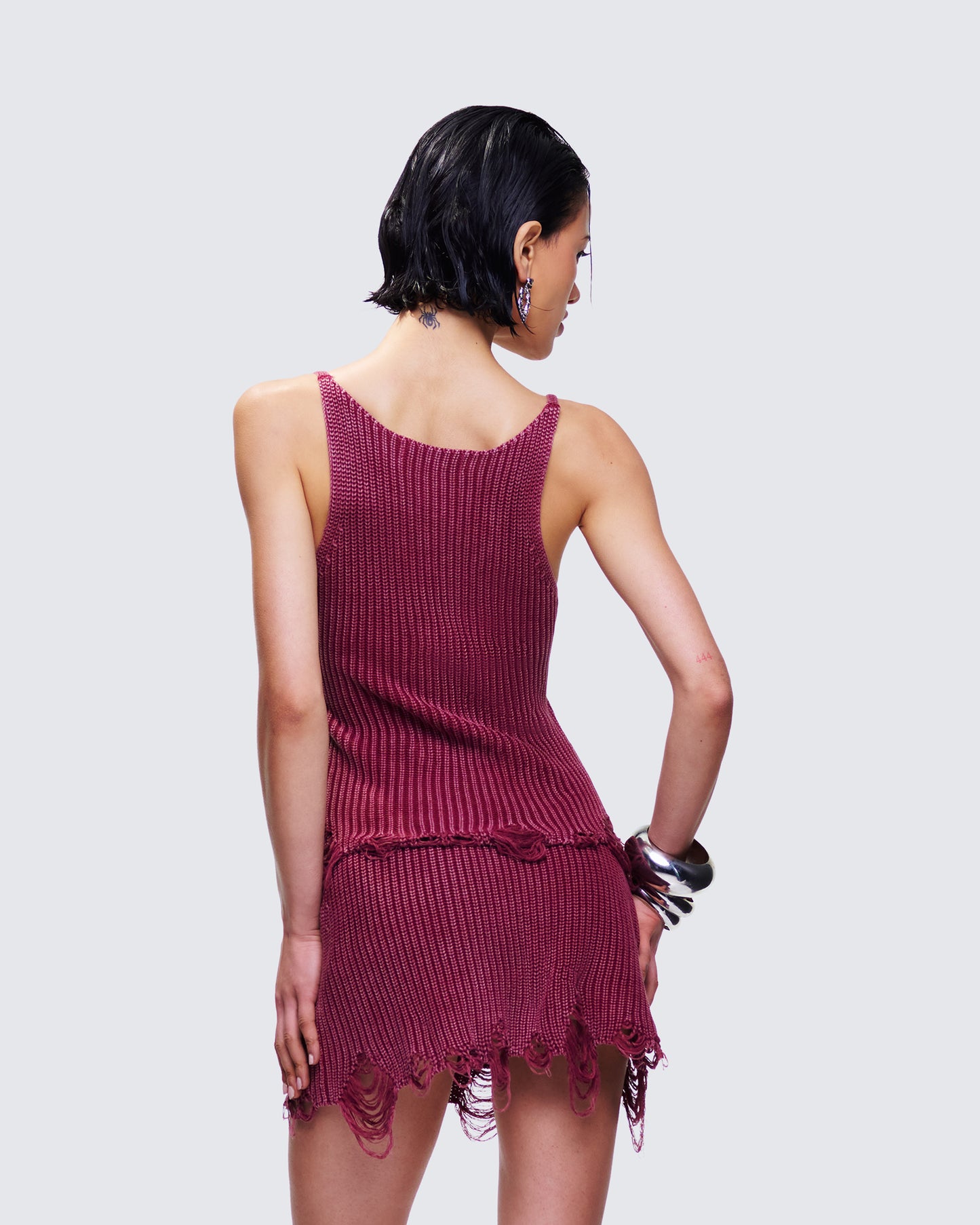 Hebe Washed Frayed Hem Tank