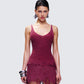 Hebe Washed Frayed Hem Tank model front