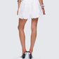 Hedi White Eyelet Bubble Mini Skirt
