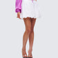 Hedi White Eyelet Bubble Mini Skirt