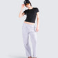 Hetty Grey Stripe Poplin Pant