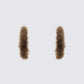 Huntleigh Brown Fur Hoop Earrings product front