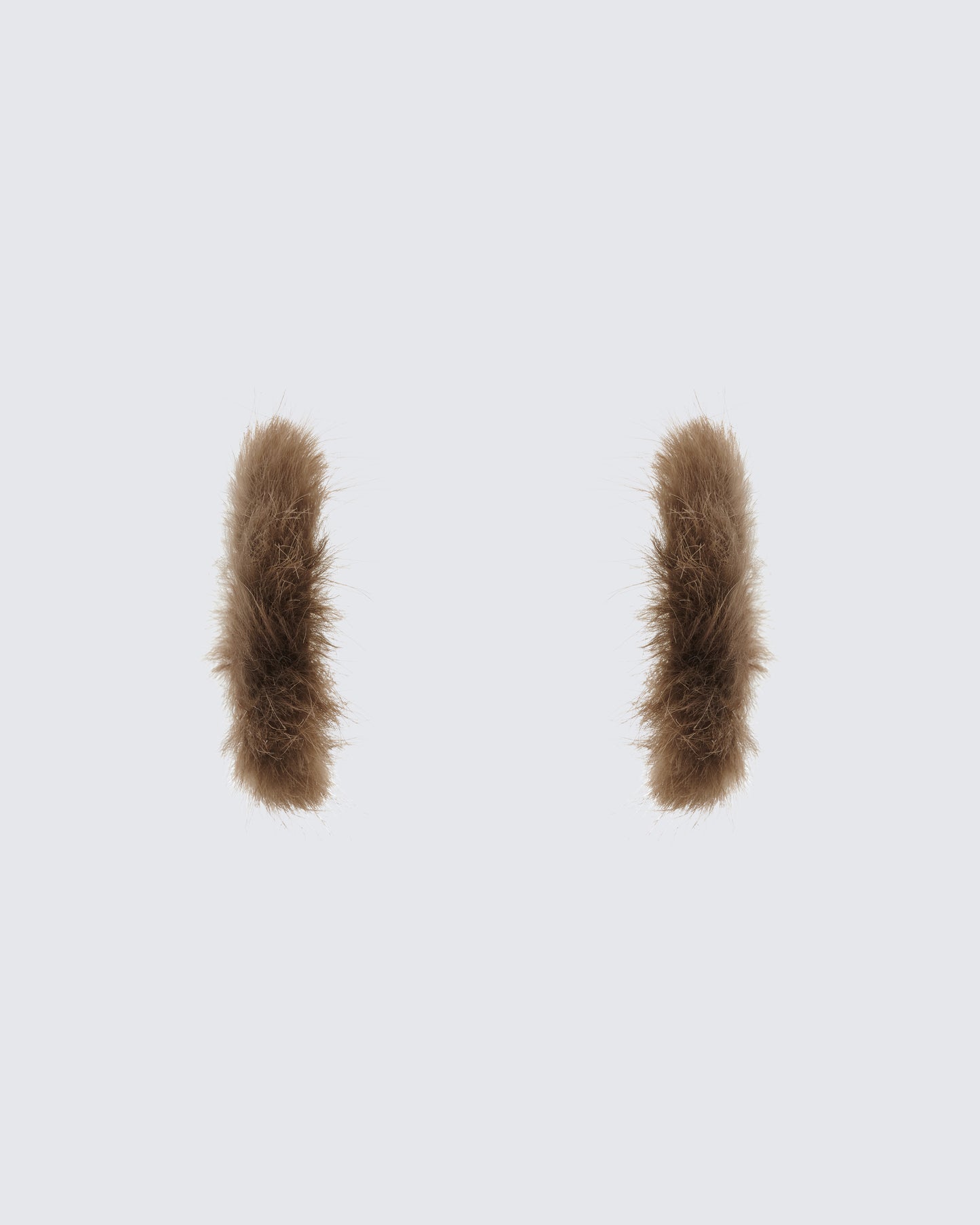 Huntleigh Brown Fur Hoop Earrings product front