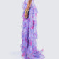 Ida Purple Floral Organza Maxi Skirt