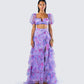 Ida Purple Floral Maxi Set model front