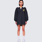 Iden Black Rugby Polo Dress model front