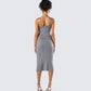 Ilana Grey Rib Sweater Dress