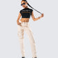 Ilse Black Aquarius Rhinestone Top