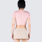 Imaan Pink Jersey Graphic Top
