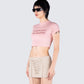Imaan Pink Jersey Graphic Top