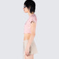 Imaan Pink Jersey Graphic Top