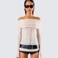 Imelda Ivory Off Shoulder Top model front