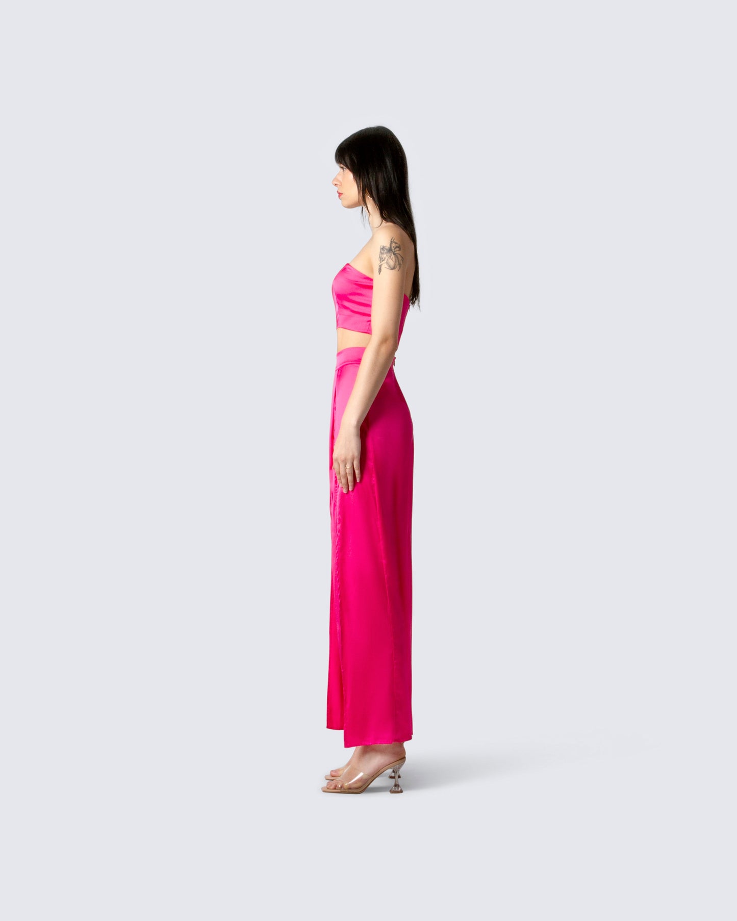 Diana Satin Pleated Maxi Skirt