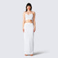 Etta White Ruched Back Skirt