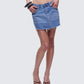 Inaya Blue Denim Mini Skirt