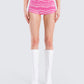 Irie Pink Zig Zag Knit Booty Short model front
