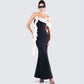 Ishita Black Draped Maxi Dress