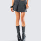 Ismay Black Denim Pleat Skirt
