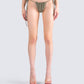 Izzy Olive Stripe Bikini Bottom model front